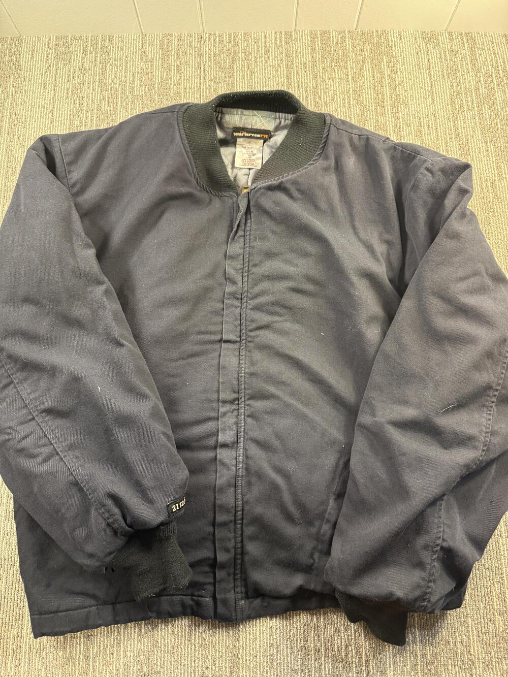Workrite FR Jacket Mens XL Black Flame Resistant Insulated Bomber NFPA 2112